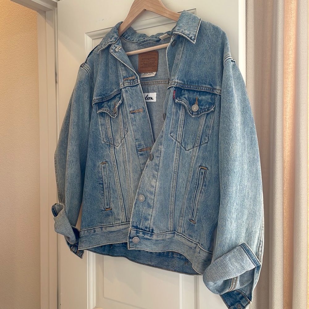 Arloom embroidered Ex-Boyfriend fit Levi’s Jean Jacket